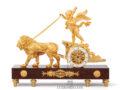 French-empire-gilt-bronze-ormolu-griotte-rouge-chariot-cupid-amor-lion-antique-mantel-clock-