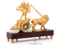 French-empire-gilt-bronze-ormolu-griotte-rouge-chariot-cupid-amor-lion-antique-mantel-clock-