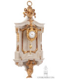 South-German-Louis XVI-parcel-gilt-painted-gilt-bronze-sculptural-rack-clock-