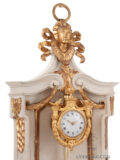 South-German-Louis XVI-parcel-gilt-painted-gilt-bronze-sculptural-rack-clock-