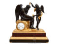 Monumental-imposing-French-Empire-gilt-patinated-bronze-sculptural-striking-mantel-clock-Chronos-Amor-Cupid-Claude-Galle-