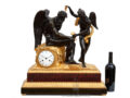 Monumental-imposing-French-Empire-gilt-patinated-bronze-sculptural-striking-mantel-clock-Chronos-Amor-Cupid-Claude-Galle-