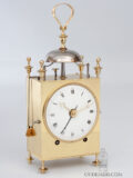 Swiss-French-brass-morbier-striking-repeating-alarm-Capucine-travel-antique-clock-