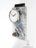 Antique-electric-French-nickel-chrome-marble-art-deco-brillié-wall-regulator-clock-model-1595-half-second-