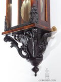 Small-antique-Austrian-Hungarian-Vienna-glazed-rosewood-neo-gothic-wall-regulator-clock-