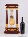 French-empire-mahogany-ormolu-gilt-bronze-classical-architectural-oscillating-movement-mantel-clock-