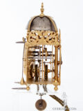 Antique-English-Georgian-miniature-brass-iron-striking-lantern-clock-Thomas-Stivers-London-