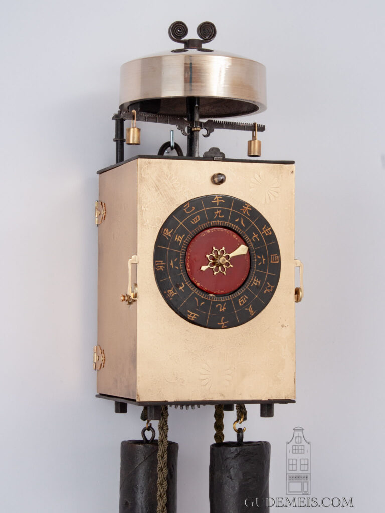 antique-japanese-iron-brass-striking-balance-lantern-wall-clock-kake-yagura-dokei-