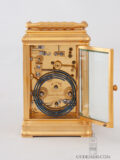 French-gilt-brass-gorge-case-striking-alarm-repeating-carriage-travel-clock-Henry-Lepaute-Paris-