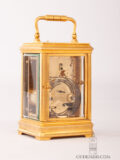 French-gilt-brass-gilt-brass-gorge-case-striking-repeating-tourbillon-Karrussel-antique-travel-carrigae-clock-