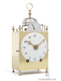 Large-antique-French-brass-quarter-striking-alarm-Capucine-travel-clock-Doyen-Toulouse-