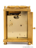 English-Victorian-florally-engraved-gilt-brass-travel-carriage-clock-London-