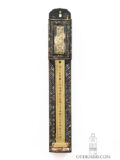 Antique-japanese-edo-imperial-lacquer-mother-of-pearl-shaku-dokei-wall-clock-