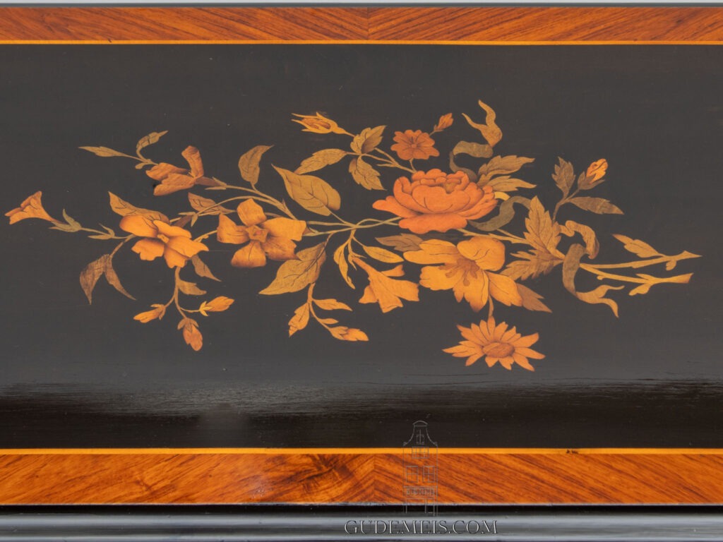 Swiss-st croix-geneva-marquetry-kingswood-Rivenc-cylinder-music-box-mechanical-music-drum-bells-