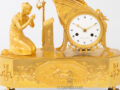 Antique-French-Empire-ormolu-gilt-bronze-sculptural-mantel-clock-ars-amatoria-amor-preach-