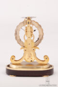 Miniature-small-English-Victorian-brass-skeleton-clock-collectable-Fenton-Bury-