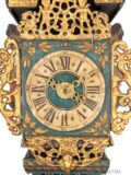 Dutch-fries-frisian-polychrome-iron-brass-miniature-stoelschippertje-striking-alarm-provincial-antique-wall-clock-