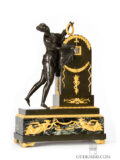 French-Empire-ormolu-bronze-sculptural-striking-mantel-clock-pendule-Claude-Galle-Oubli-du-Temps-