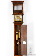 Early-English-marquetry-walnut-striking-alarm-antique-longcase-clock-Ahasuerus- Fromanteel-