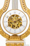 French-Louis XVI-ormolu-marble-skeletonized-striking-lyre-mantel-clock-Barancourt-Paris-