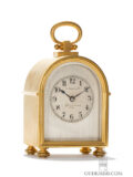 French-gilt-brass-arched-humpback-travel-carriage-clock-Leroy-Cie-