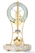 Swiss-French-Directoire-Empire-brass-marble-skeleton-month-duration-keyhole-bell-striking-antique-table-regulator-clock-