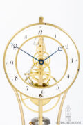 Swiss-French-Directoire-Empire-brass-marble-skeleton-month-duration-keyhole-bell-striking-antique-table-regulator-clock-