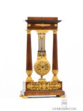 French-Empire-Restoration-ormolu-mahogany-antique-mantel-clock-oscillating-movement-
