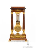 French-Empire-Restoration-ormolu-mahogany-antique-mantel-clock-oscillating-movement-