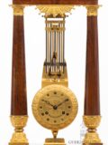 French-Empire-Restoration-ormolu-mahogany-antique-mantel-clock-oscillating-movement-