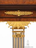 French-Empire-Restoration-ormolu-mahogany-antique-mantel-clock-oscillating-movement-