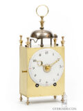 French-Swiss-brass-striking-alarm-repeating-antique-travel-clock-Capucine-