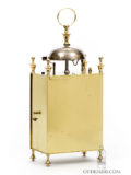 French-Swiss-brass-striking-alarm-repeating-antique-travel-clock-Capucine-