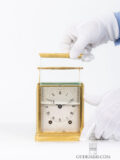 French-one-piece-gilt-brass-serieI-Paul-Garnier-carriage-travel-clock-bell-striking-chaff-cutter-