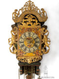 Dutch-Frisian-regional-polychrome-miniature-little-skipper-stoelschipper-striking-alarm-wall-clock-