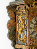 Dutch-Frisian-regional-polychrome-miniature-little-skipper-stoelschipper-striking-alarm-wall-clock-