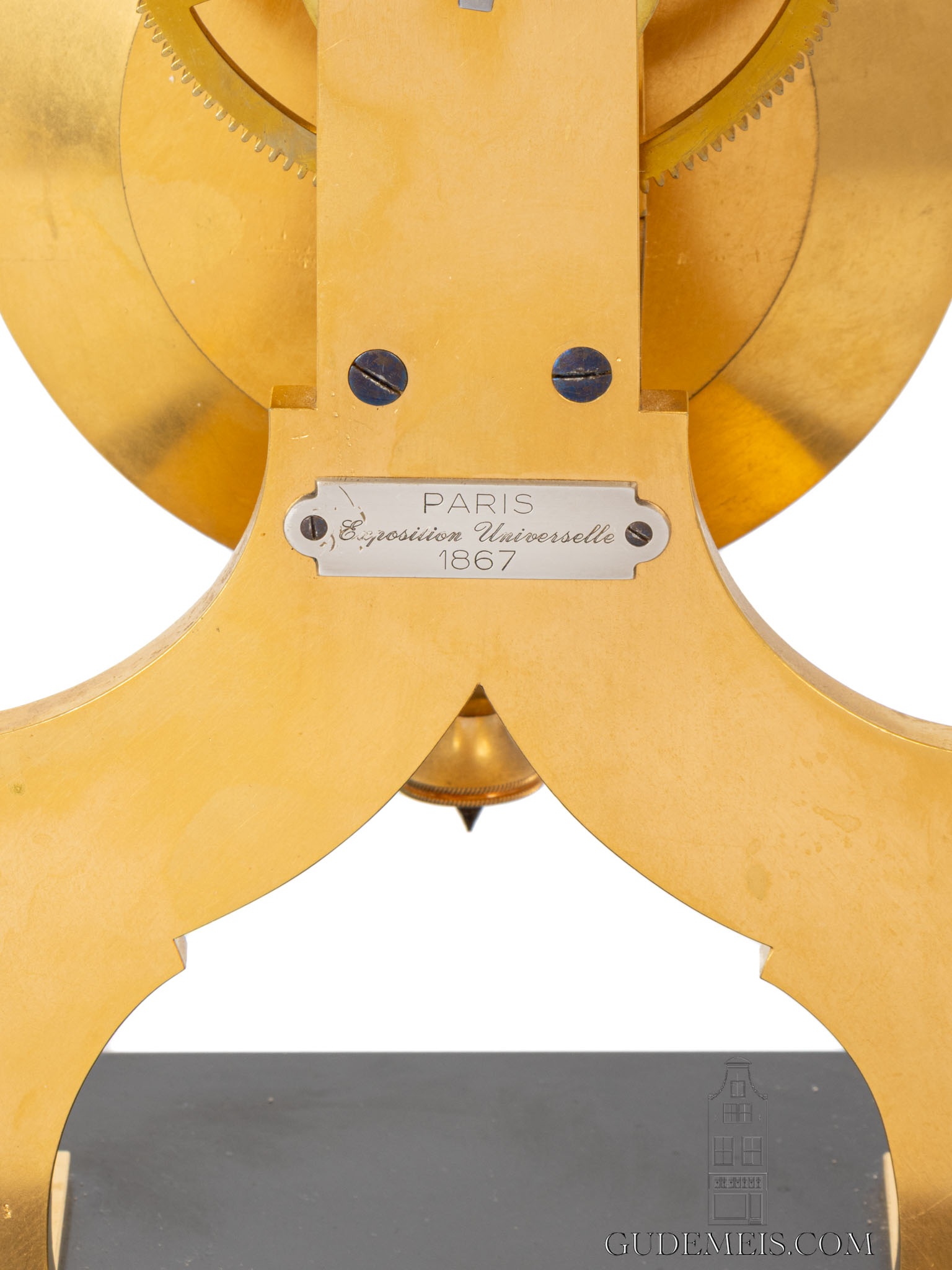French-brass-skeleton-month-going-table-regulator-clock-world-exhibition-paris-weight-driven-lemaistre-