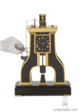 Brass-marble-French-industrial-novelty-Guilmet-striking-mantel-clock-Steamhammer-