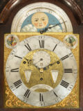 Dutch-rococo-LouisXV-burr-walnut-striking-calendar-moonphase-musical-Amsterdam-longcase-clock-Haarlem-Coelombie-