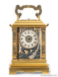 French-gilt-brass-oriental-chinoiserie-enamel-grand-sonnerie-repeating-carriage-travel-clock-
