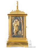 French-gilt-brass-oriental-chinoiserie-enamel-grand-sonnerie-repeating-carriage-travel-clock-