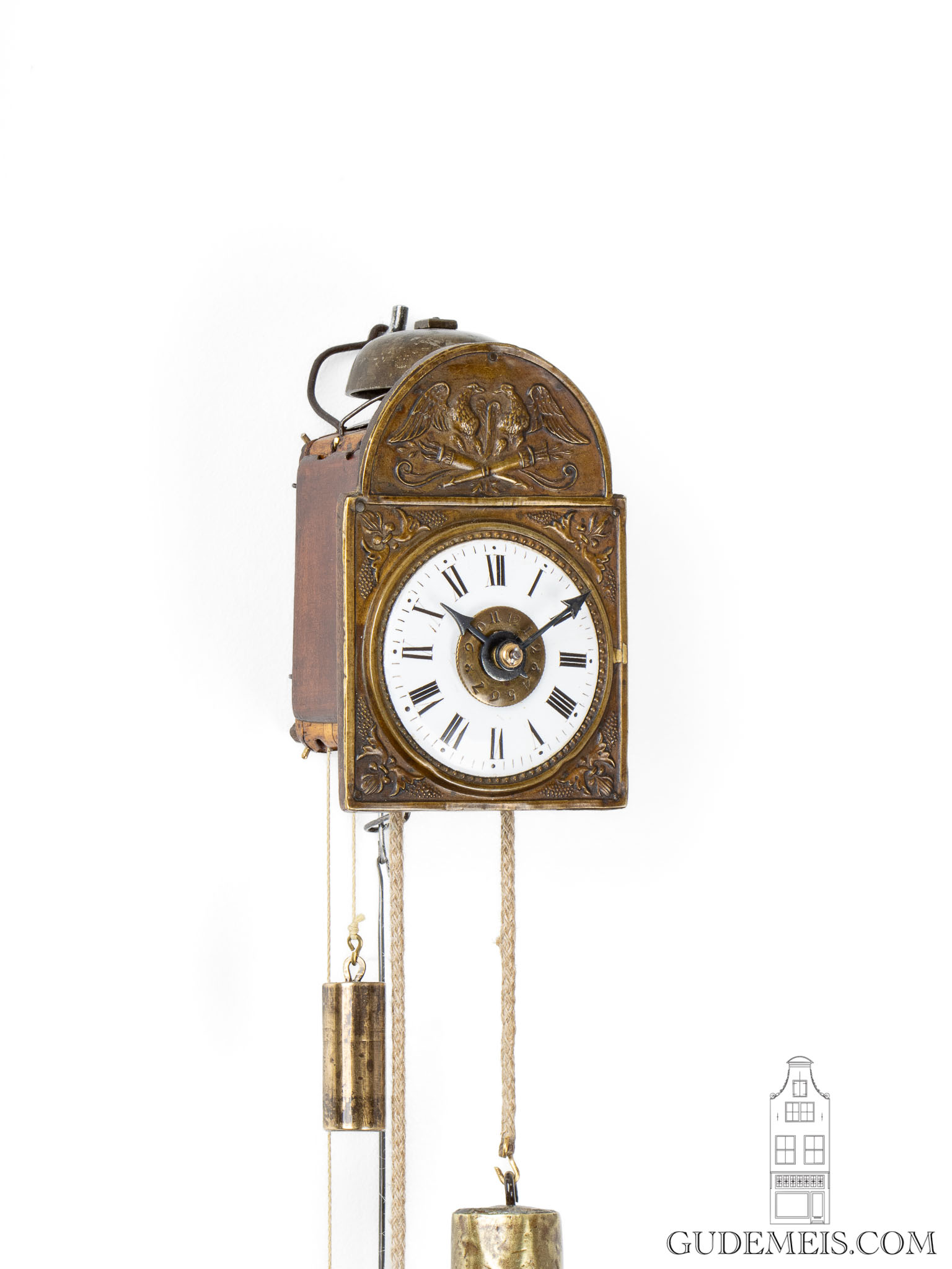 miniature-south-german-black-forest-schwarzwald-antique-joseph-Sorg-wall-clock-Schilduhr-