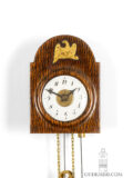 rare-South-German-Black-Forest-Schwarzwald-miniature-antique-striking-alarm-wall-clock-faux-bois-Joesph-Sorg-