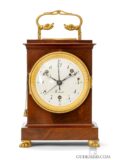 Swiss-Empire-ormolu-mahogany-quarter-striking-alarm-pendule-officier-Robert-