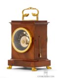 Swiss-Empire-ormolu-mahogany-quarter-striking-alarm-pendule-officier-Robert-