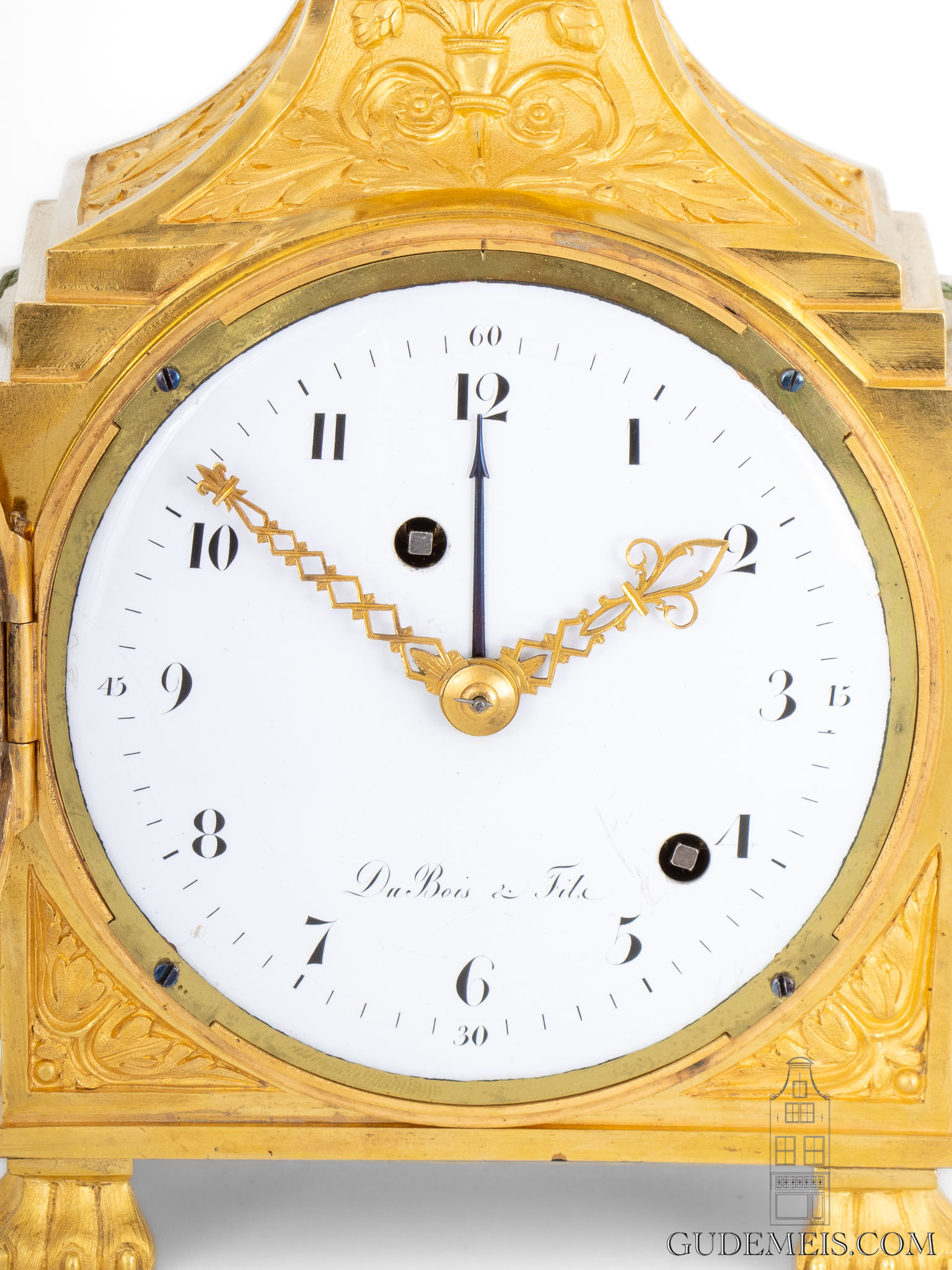 Swiss-French-LouisXVI-gilt-bronze-travel-clock-Pendule-officier-Dubois-quarter-striking-alarm-