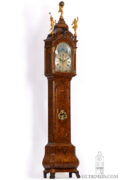 Dutch-rococo-Louis XVI-burr-walnut-quarter-striking-planisphere-planetarium-Amsterdam-longcase-clock-Gerrit-ter-vooren-
