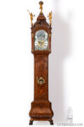 Dutch-rococo-Louis XVI-burr-walnut-quarter-striking-planisphere-planetarium-Amsterdam-longcase-clock-Gerrit-ter-vooren-