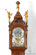 Dutch-rococo-Louis XVI-burr-walnut-quarter-striking-planisphere-planetarium-Amsterdam-longcase-clock-Gerrit-ter-vooren-