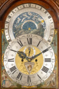 Dutch-rococo-Louis XVI-burr-walnut-quarter-striking-planisphere-planetarium-Amsterdam-longcase-clock-Gerrit-ter-vooren-